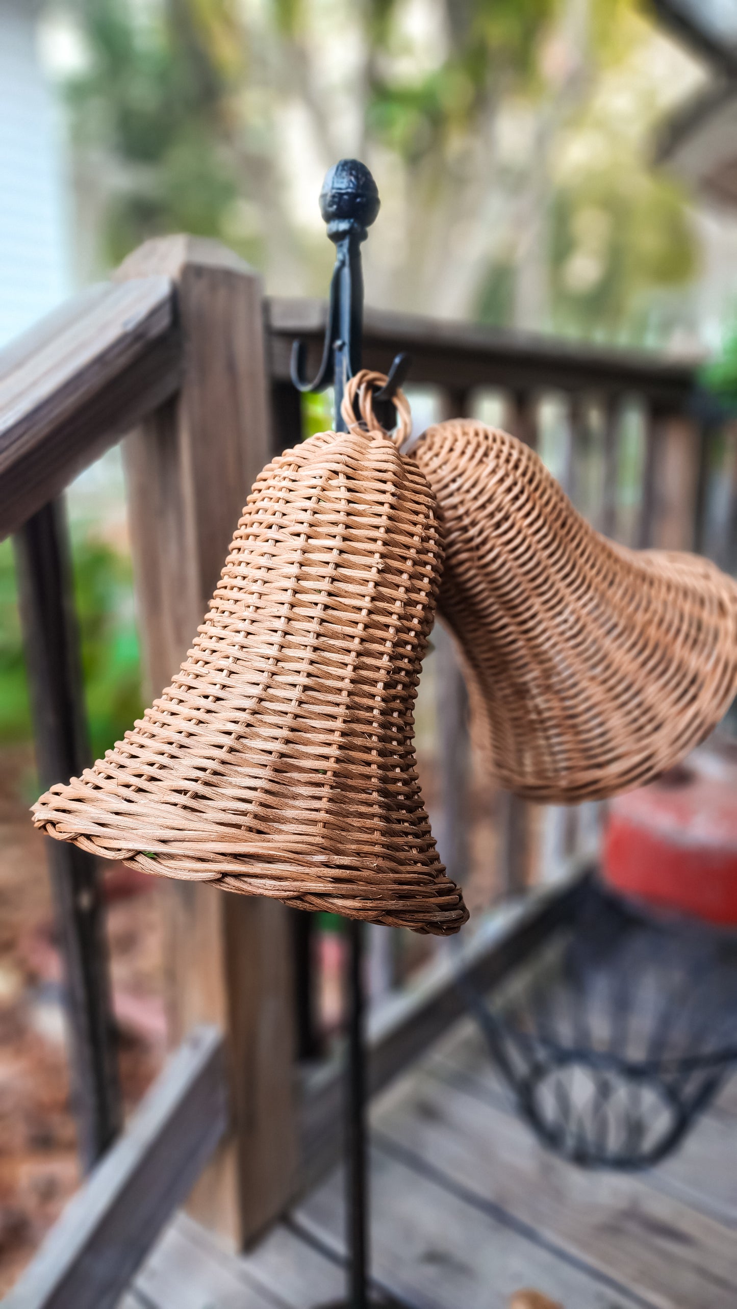 Natural Brown Wicker Bell