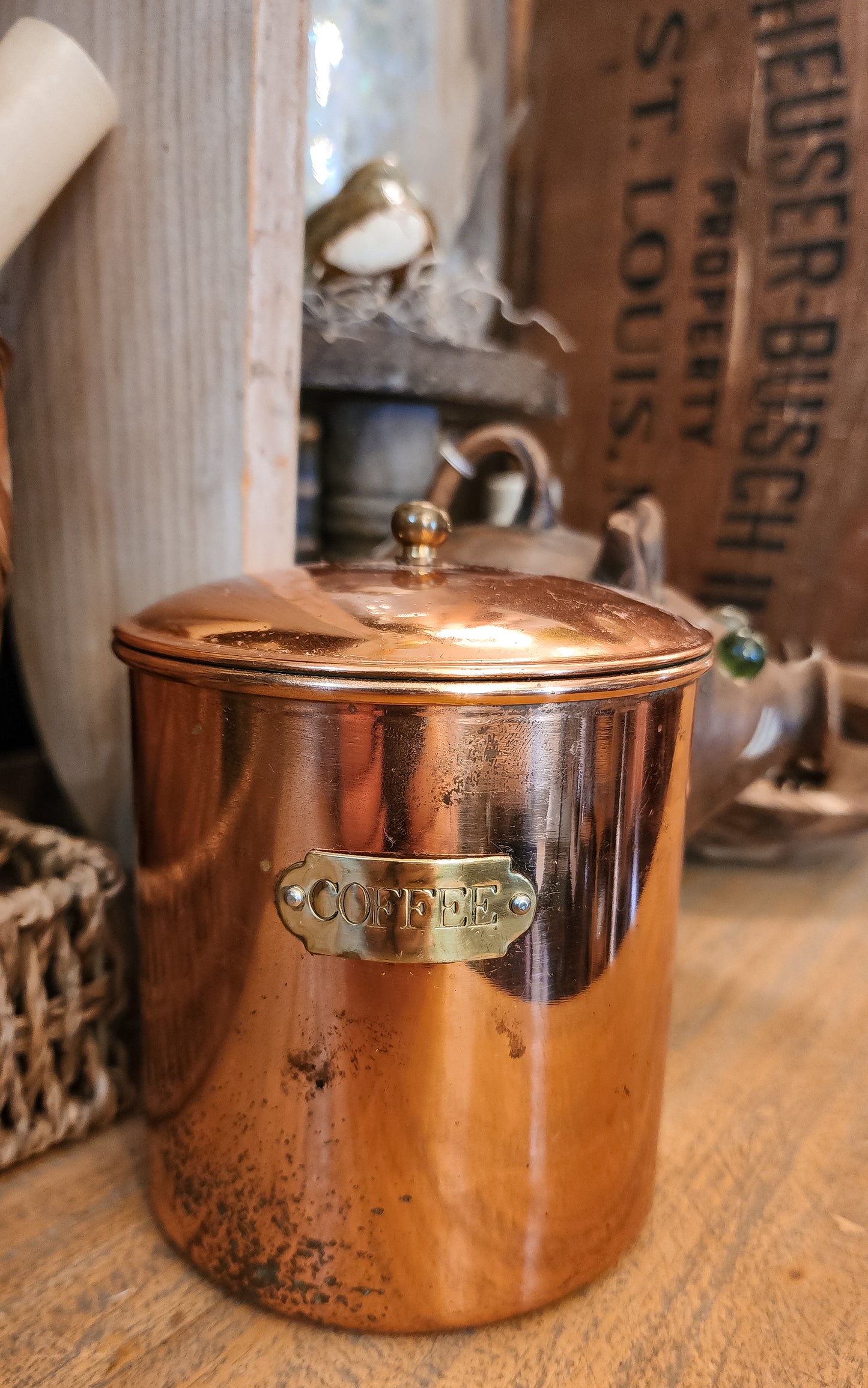 Copper Coffee Canister