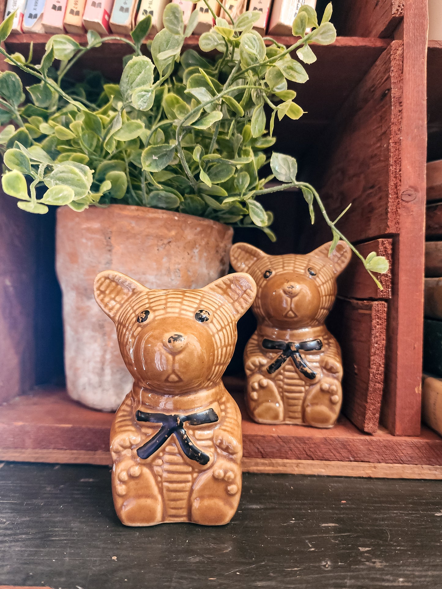 Teddy Bear Salt + Pepper Shaker Set (Vintage)