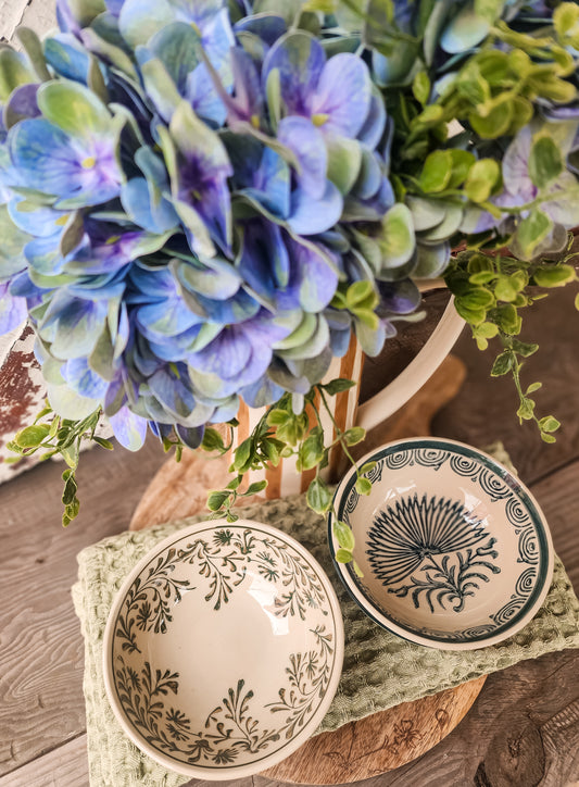 Hand Painted Stoneware Bowl (Sold Individually)