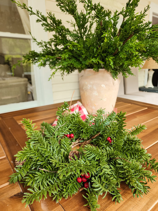 Cedar + Pineberry Wreath