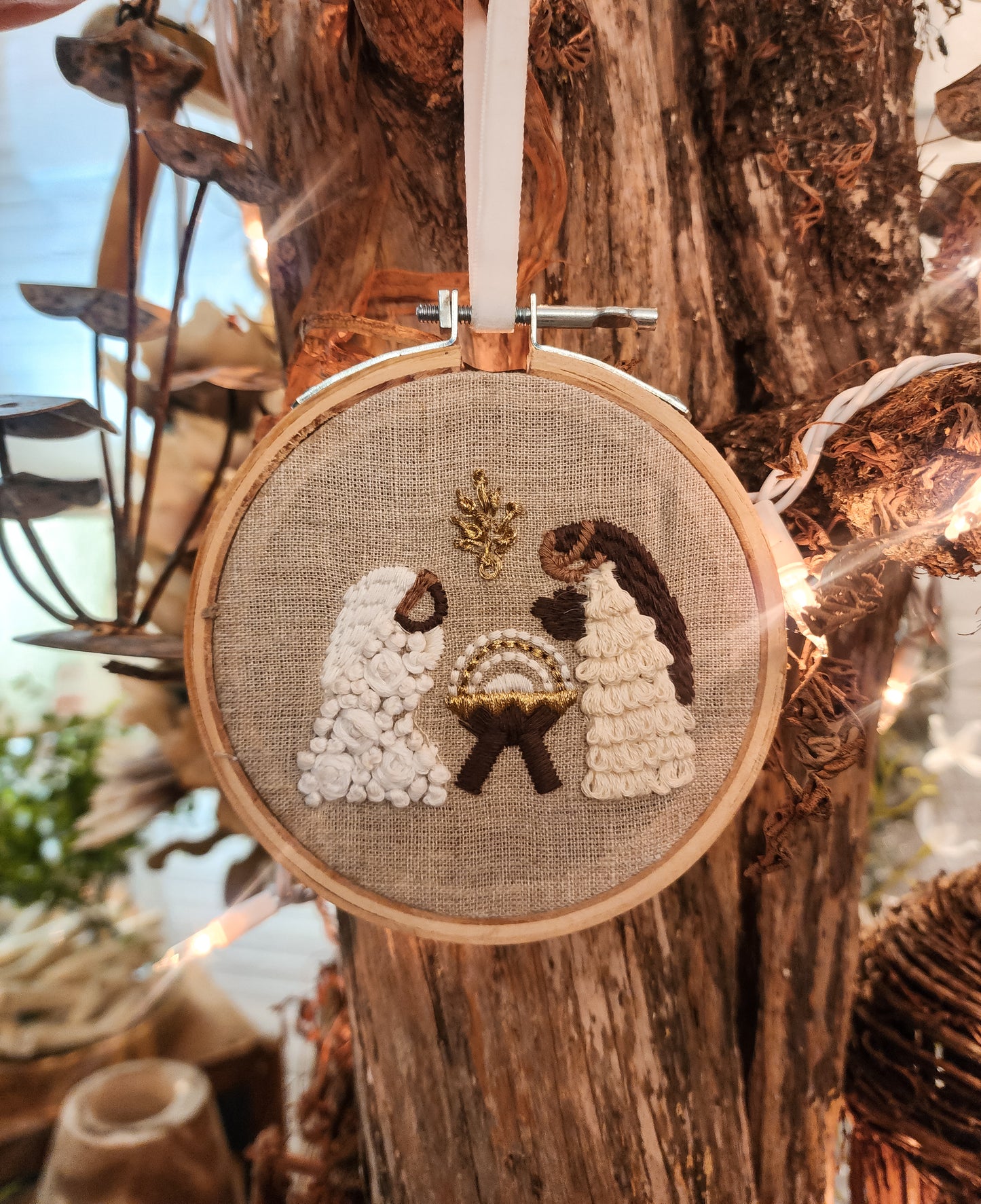 Embroidered Hoop Ornaments (Assorted)