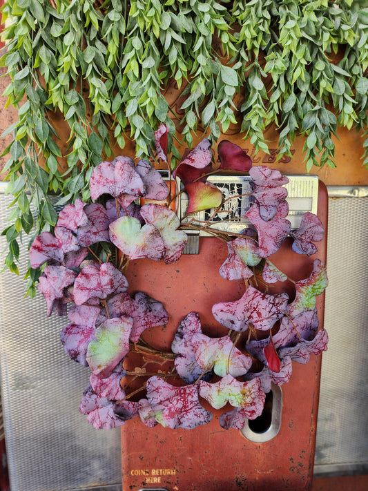 Plum Ombre Gingko Wreath (Oversized Candle Ring)