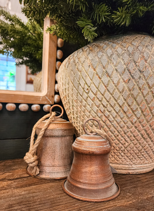 Copper Bell with Jute Hanger