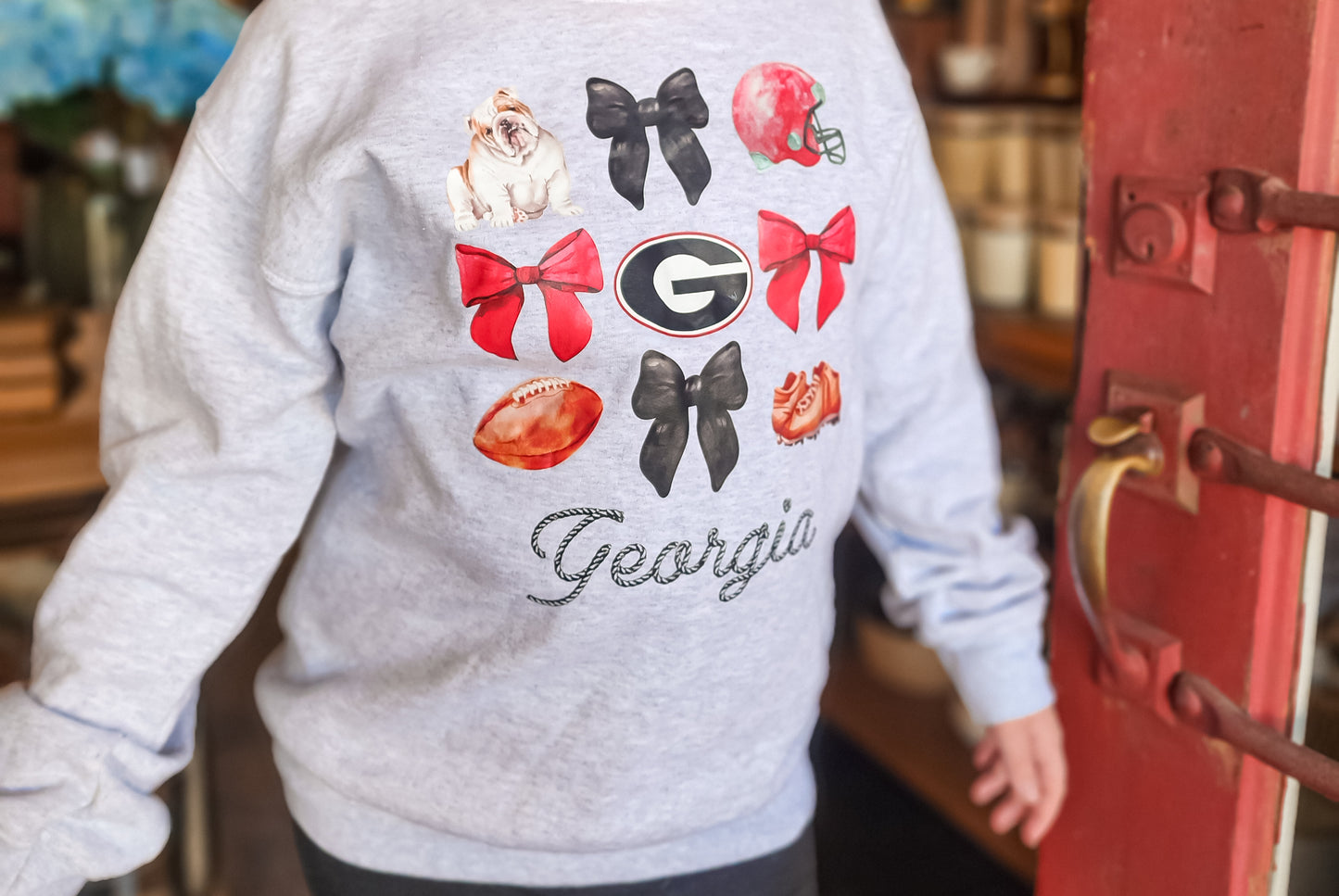 Football and Bows Sweatshirt (Ash)