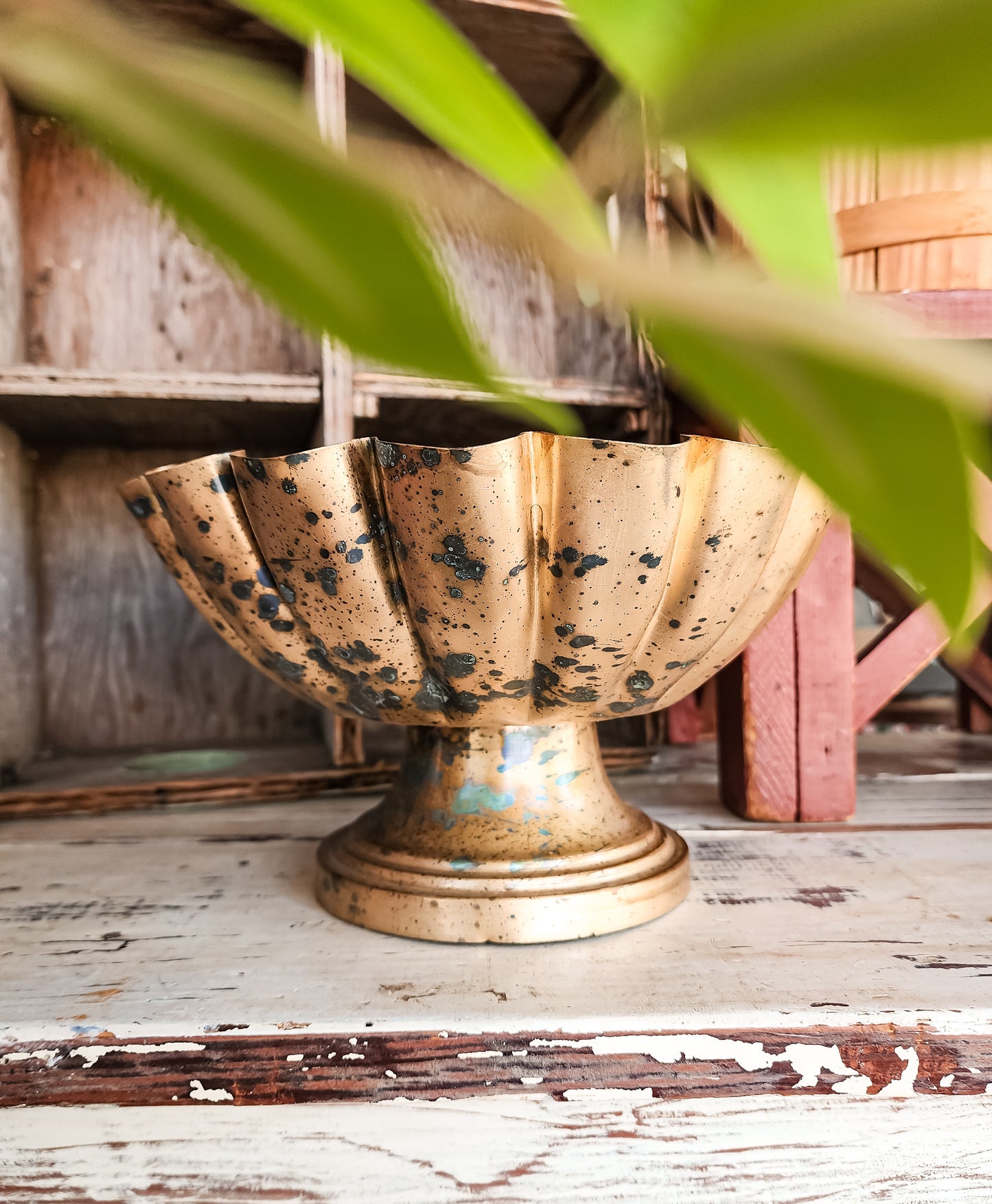 Gold Fluted Compote