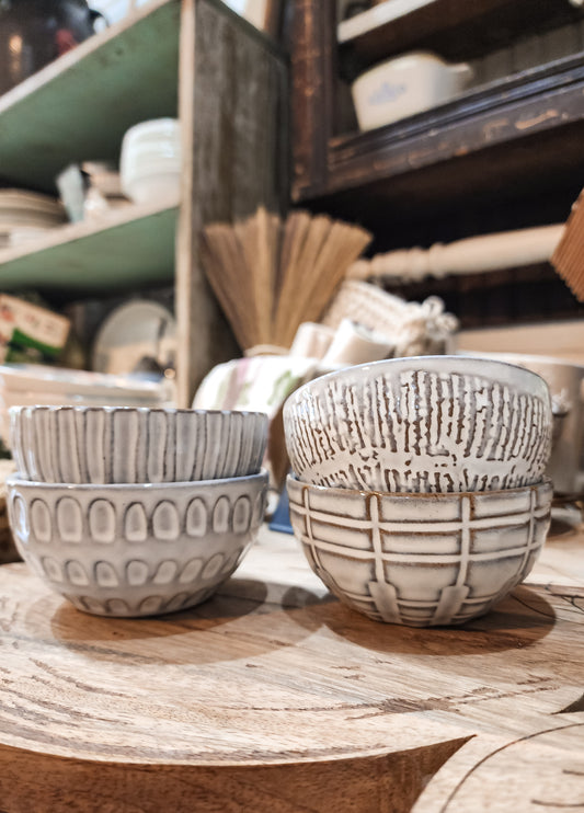 Debossed Stoneware Bowl