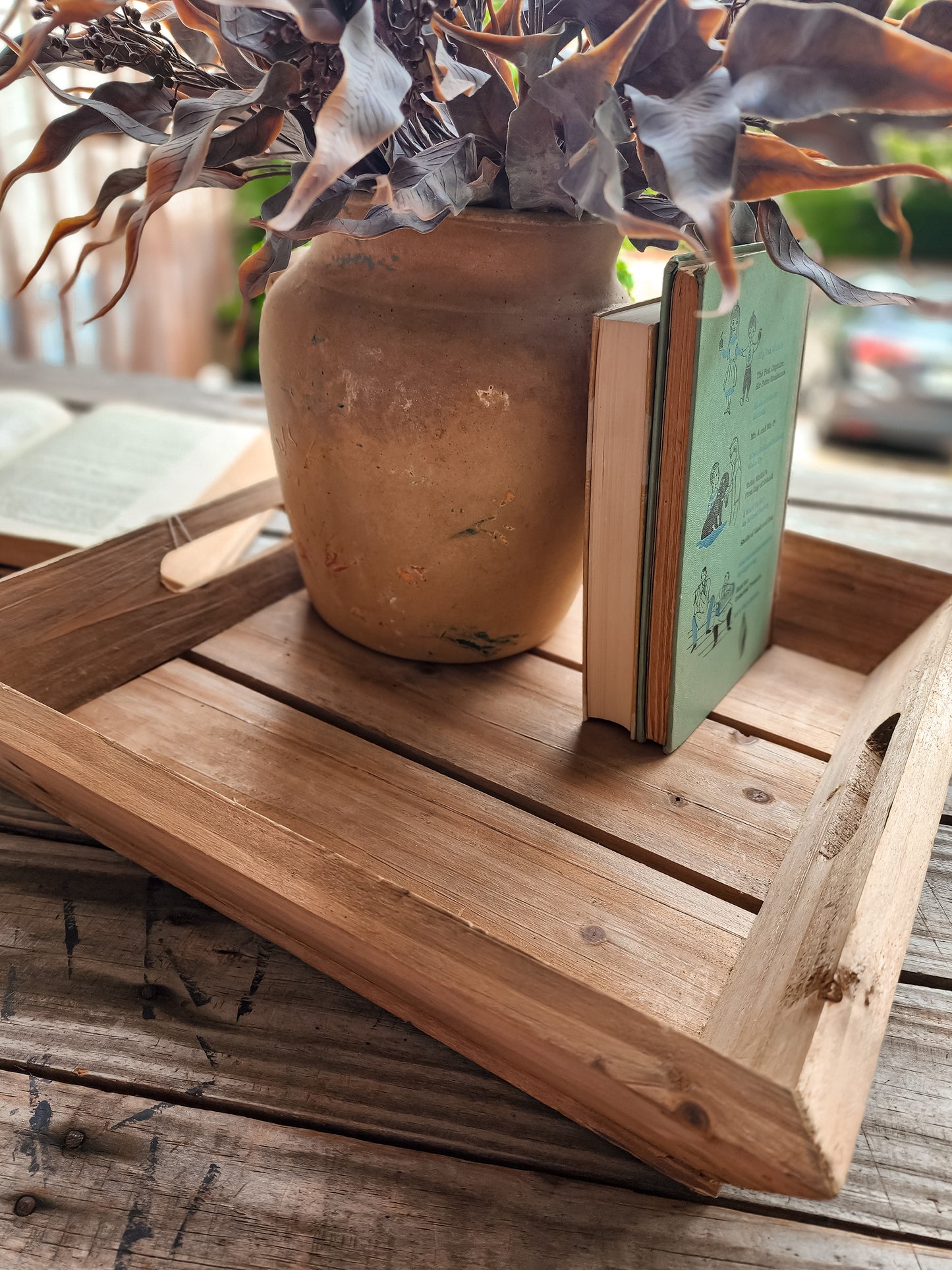 Kenzi Wooden Slat Tray