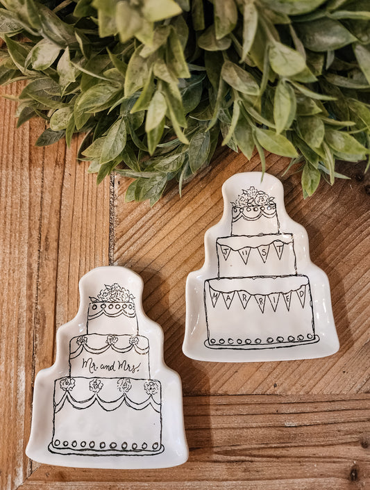 Ceramic Wedding Trinket Dish