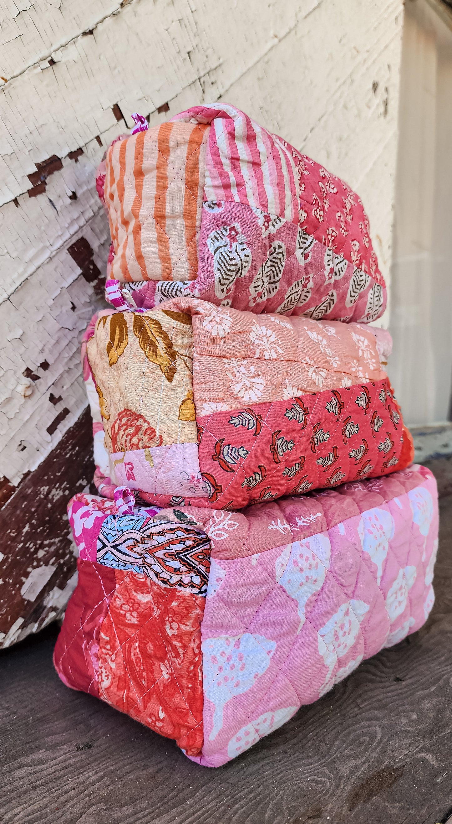Pretty in Pink Quilted Travel Case (Assorted Size)