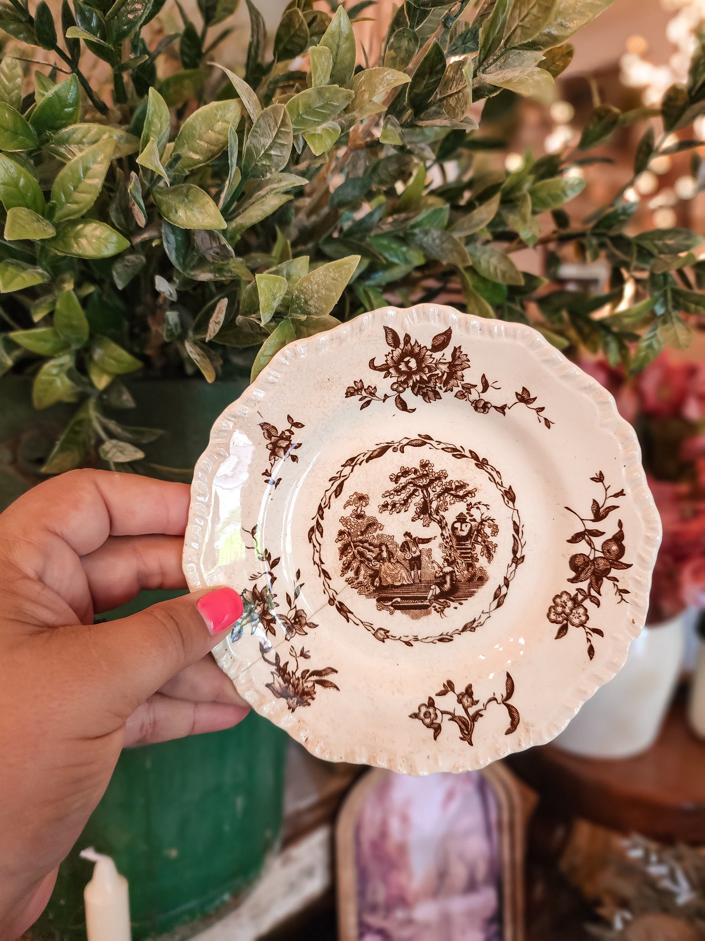 Mason's "Watteau" Saucers (Set of 2)