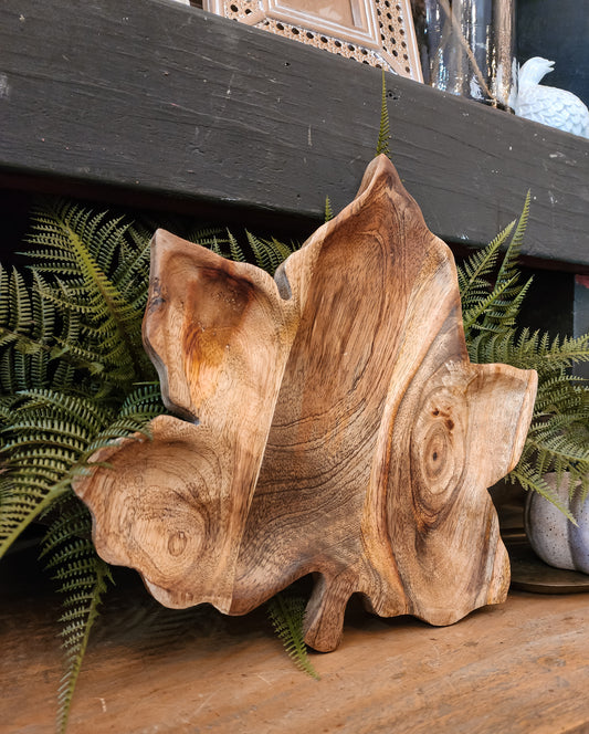 Maple Leaf Wooden Tray (Two Sizes)