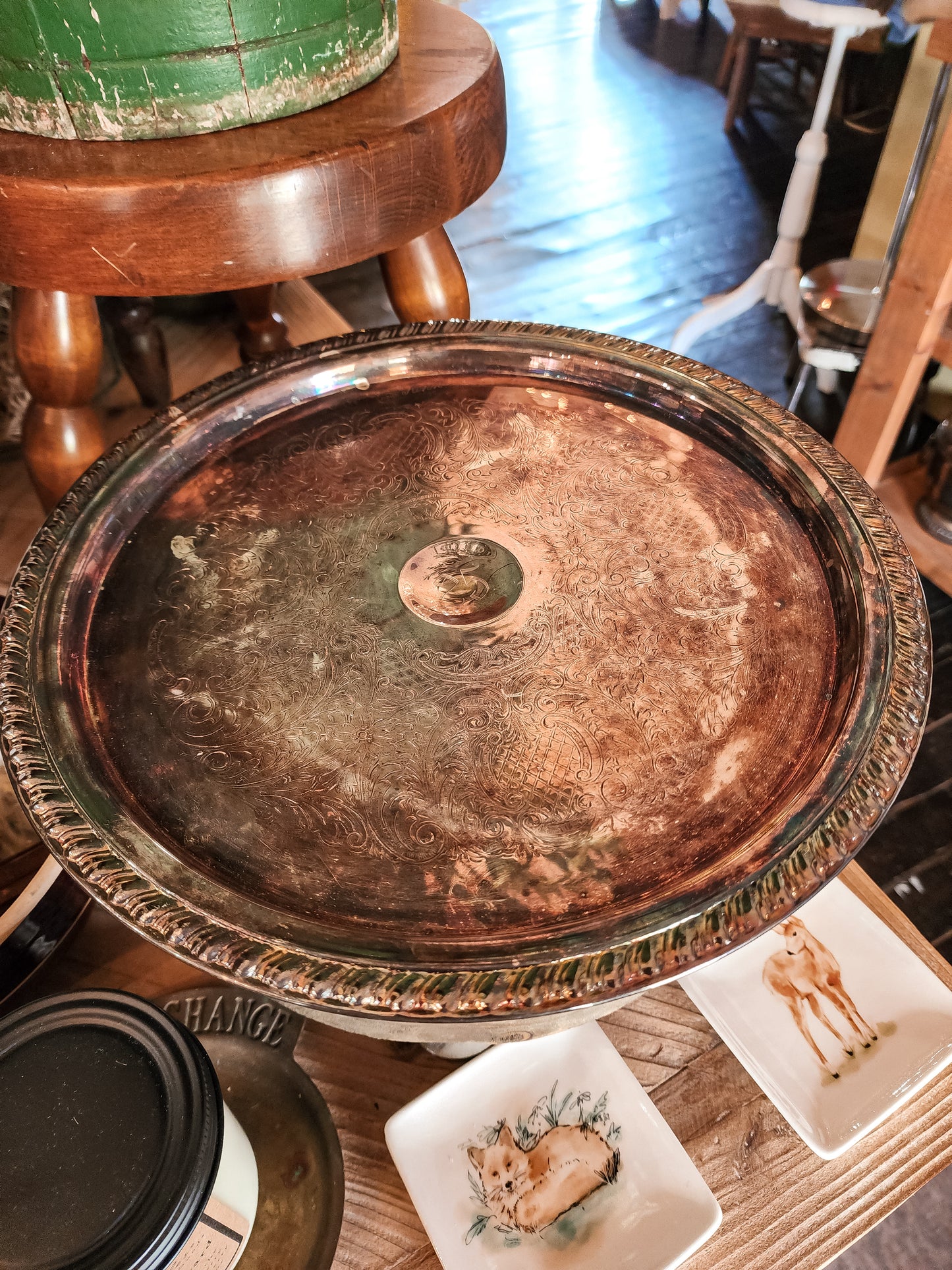 Silver Pedestal Tray