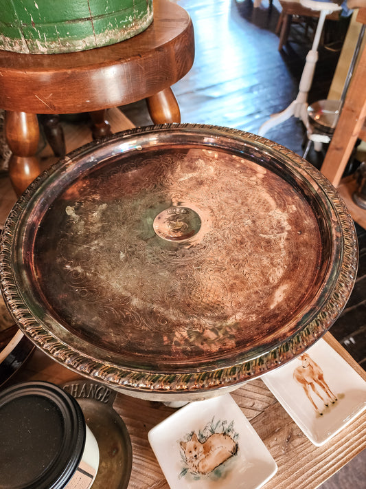 Silver Pedestal Tray