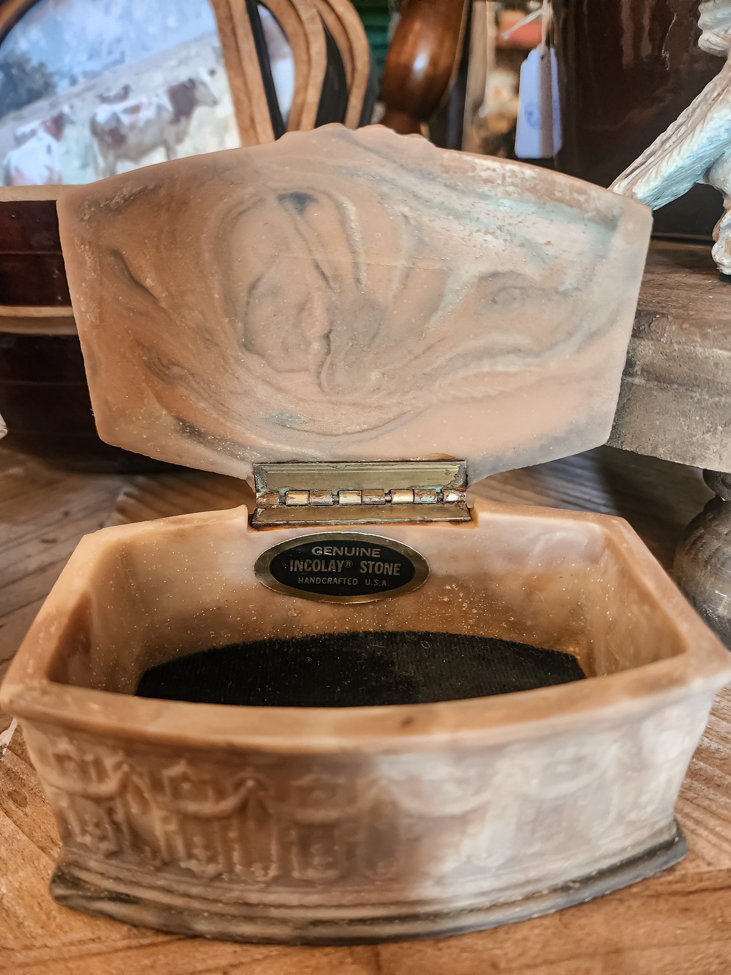 Incolay Stone Jewelry Box