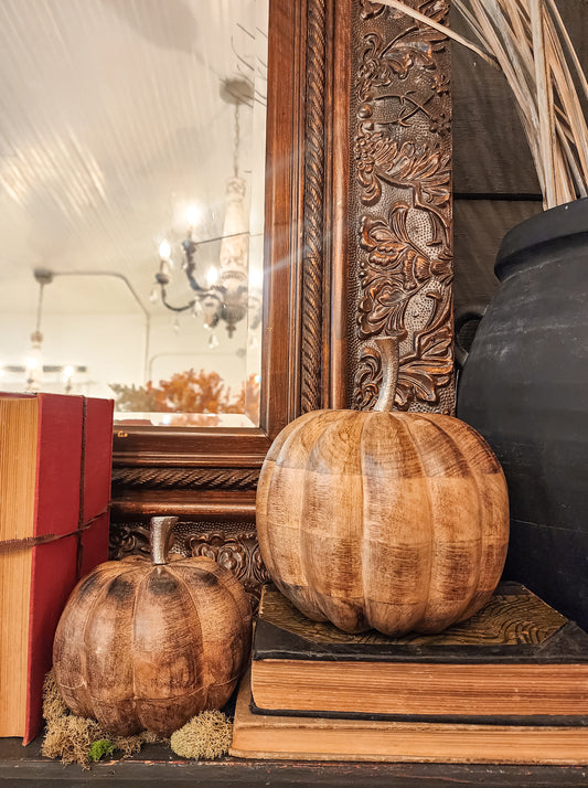 Maddox Mango Wood Pumpkin | Two Sizes