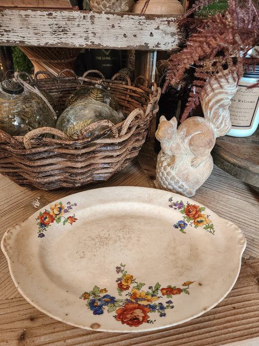 Floral Oval Platter
