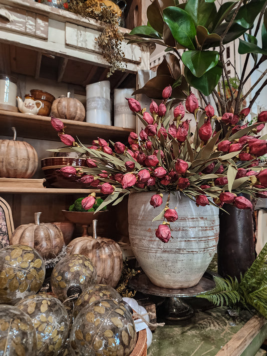 Burgundy Lantern Bud Spray