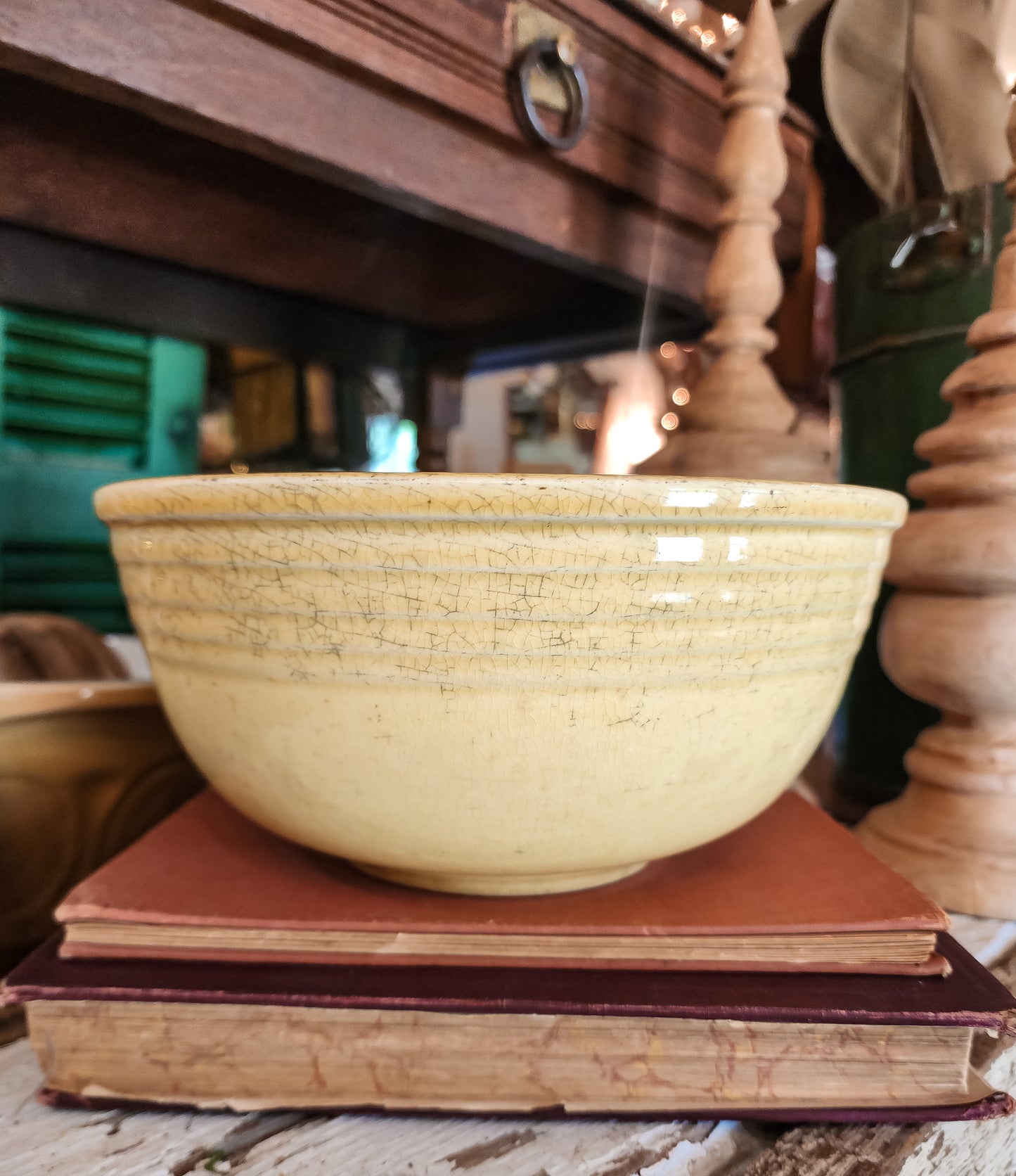Yellow Oven Bake Bowl (EXTREME CRAZING)