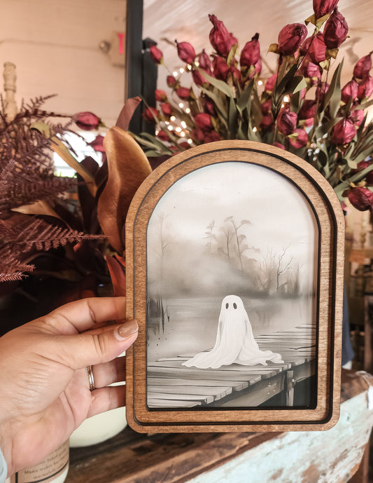 Little Ghost on Dock Atch Print