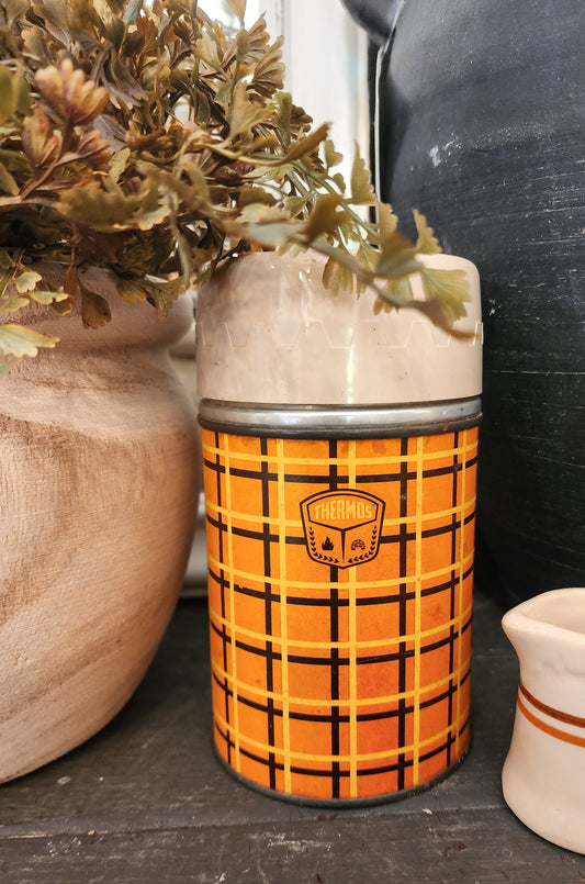 Fall Color Plaid Thermos