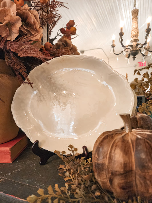 Oval White Platter