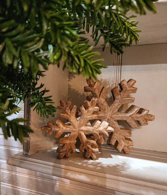 Mango Wood Snowflake (Assorted)