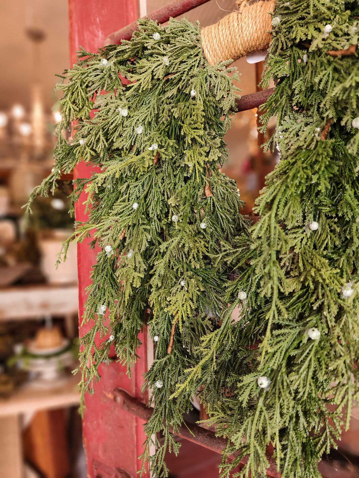 Juniper Berry Draping Wreath  | Real Touch