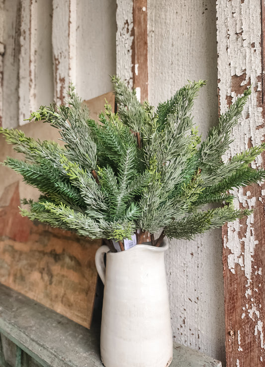 Frosted Green Pine Spray