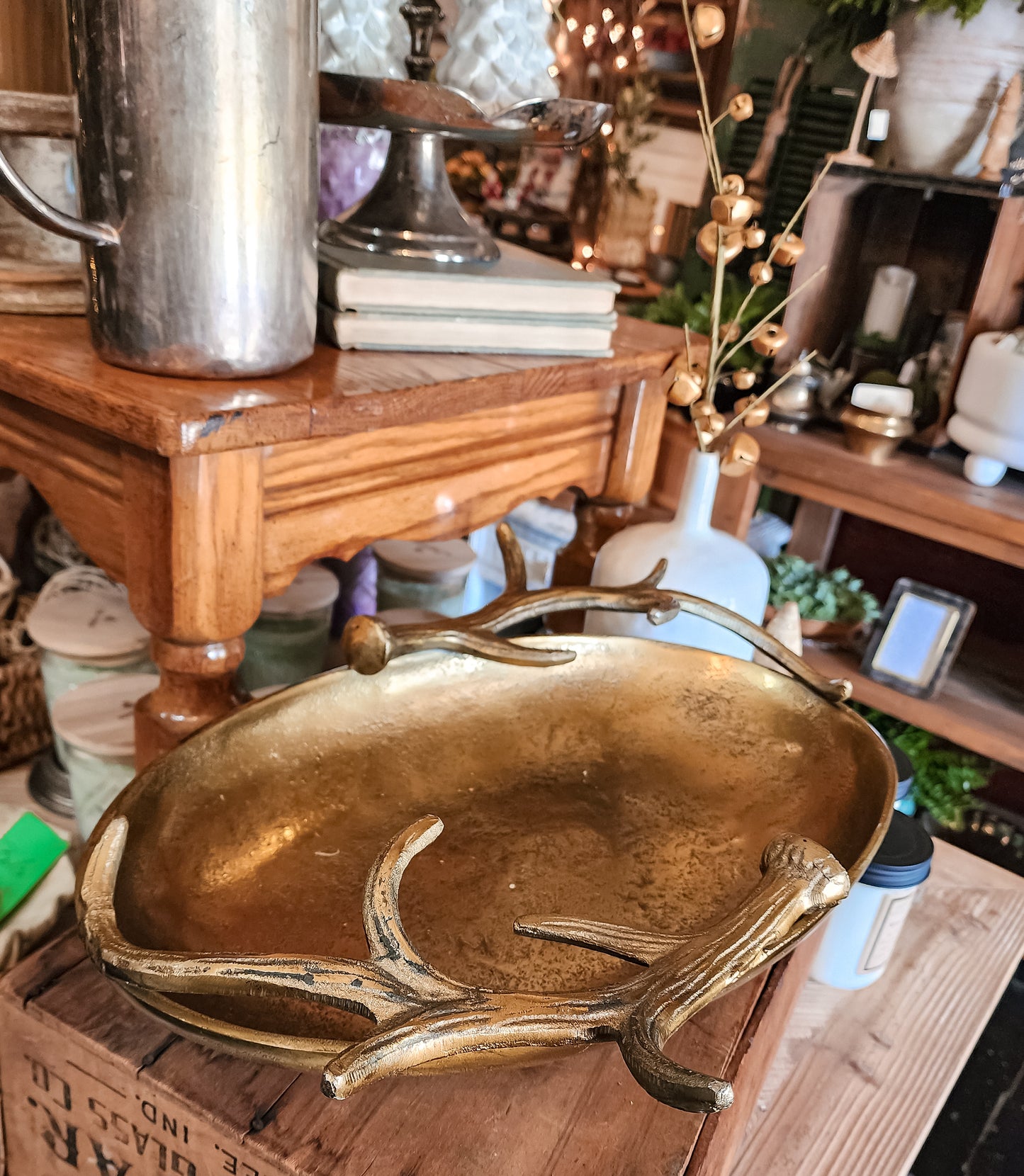 Antler Handle Oval Tray