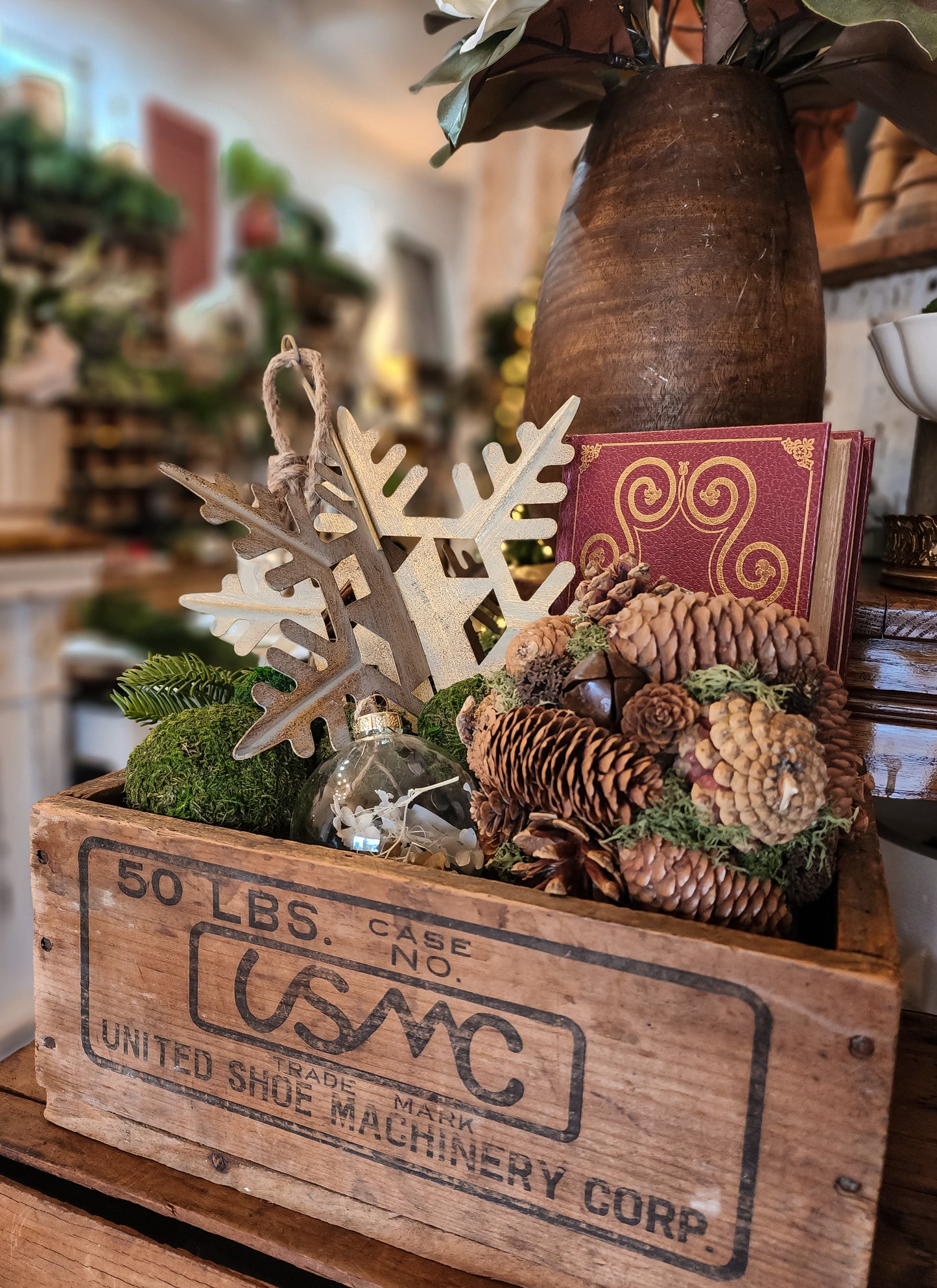 Hanging Metal Snowflake Ornament/ Dough Bowl Filler