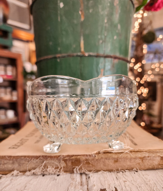 Glass Dish With Feet