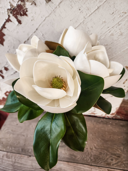 Claire Magnolia Stem with Bloom