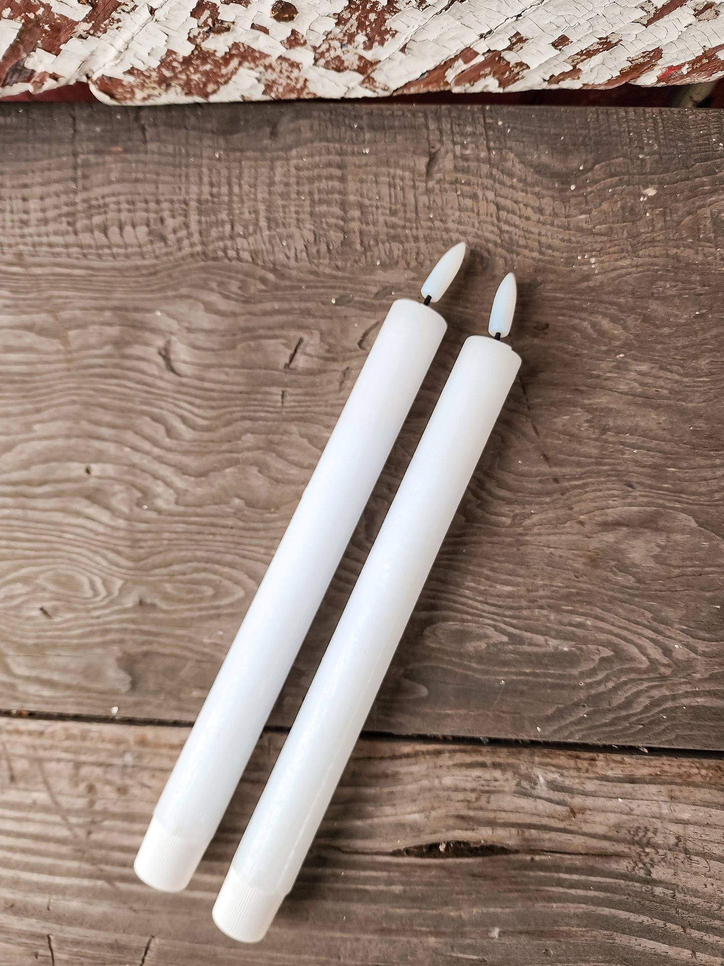 Set of Two Flameless Taper Candle Sticks
