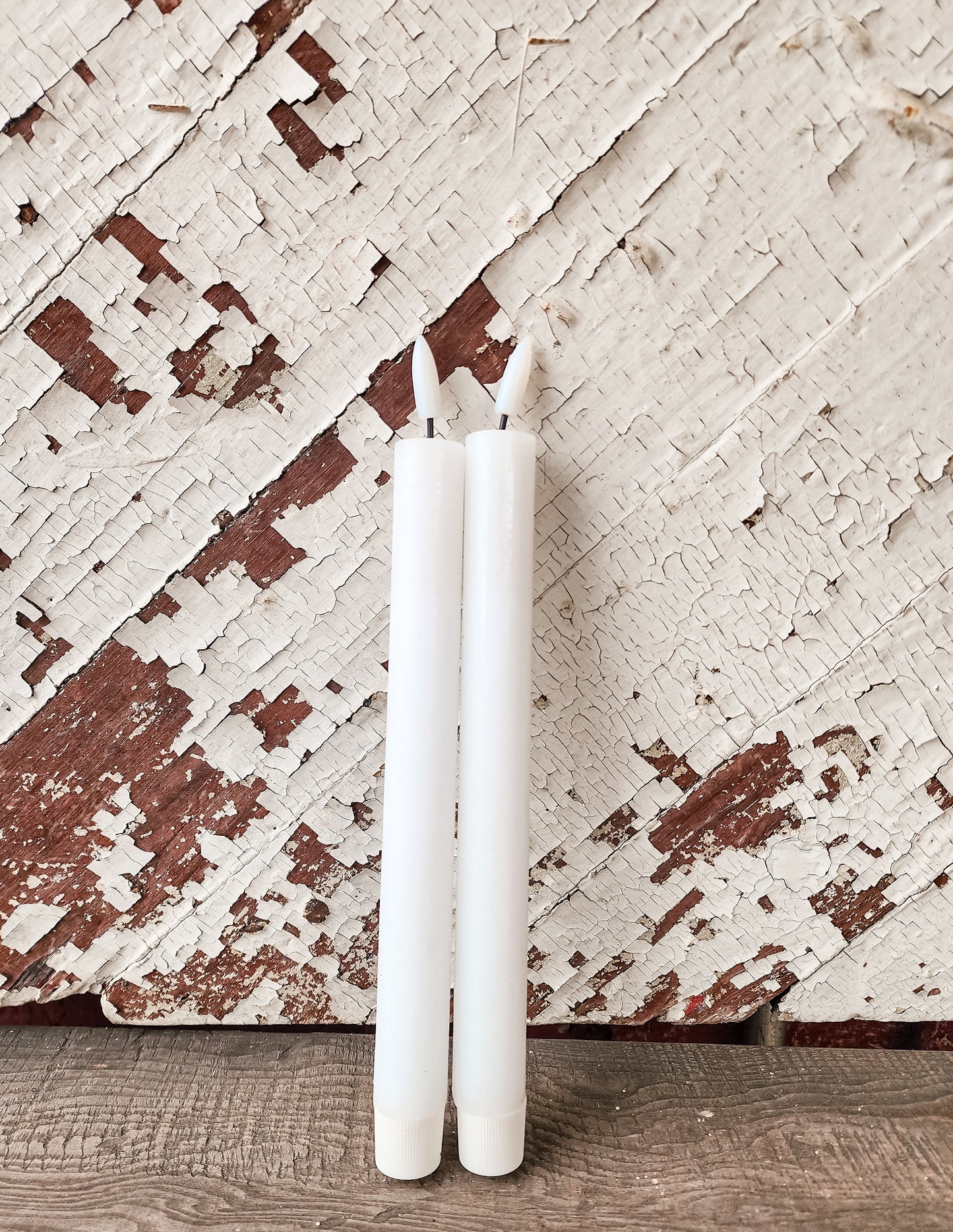 Set of Two Flameless Taper Candle Sticks