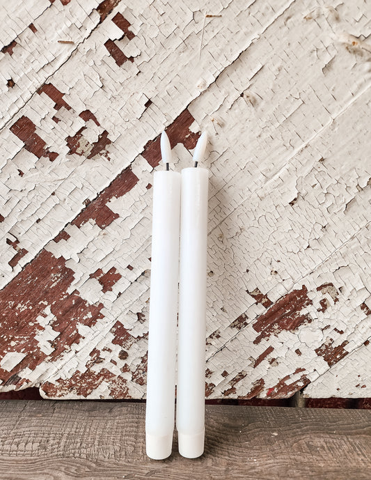 Set of Two Flameless Taper Candle Sticks