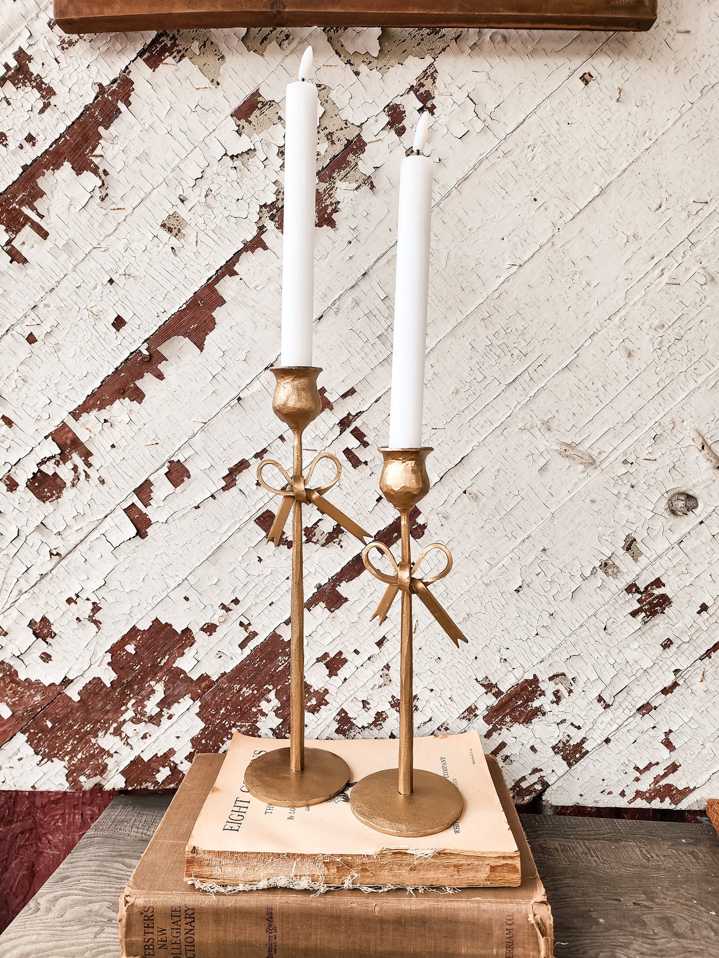 Set of Two Flameless Taper Candle Sticks