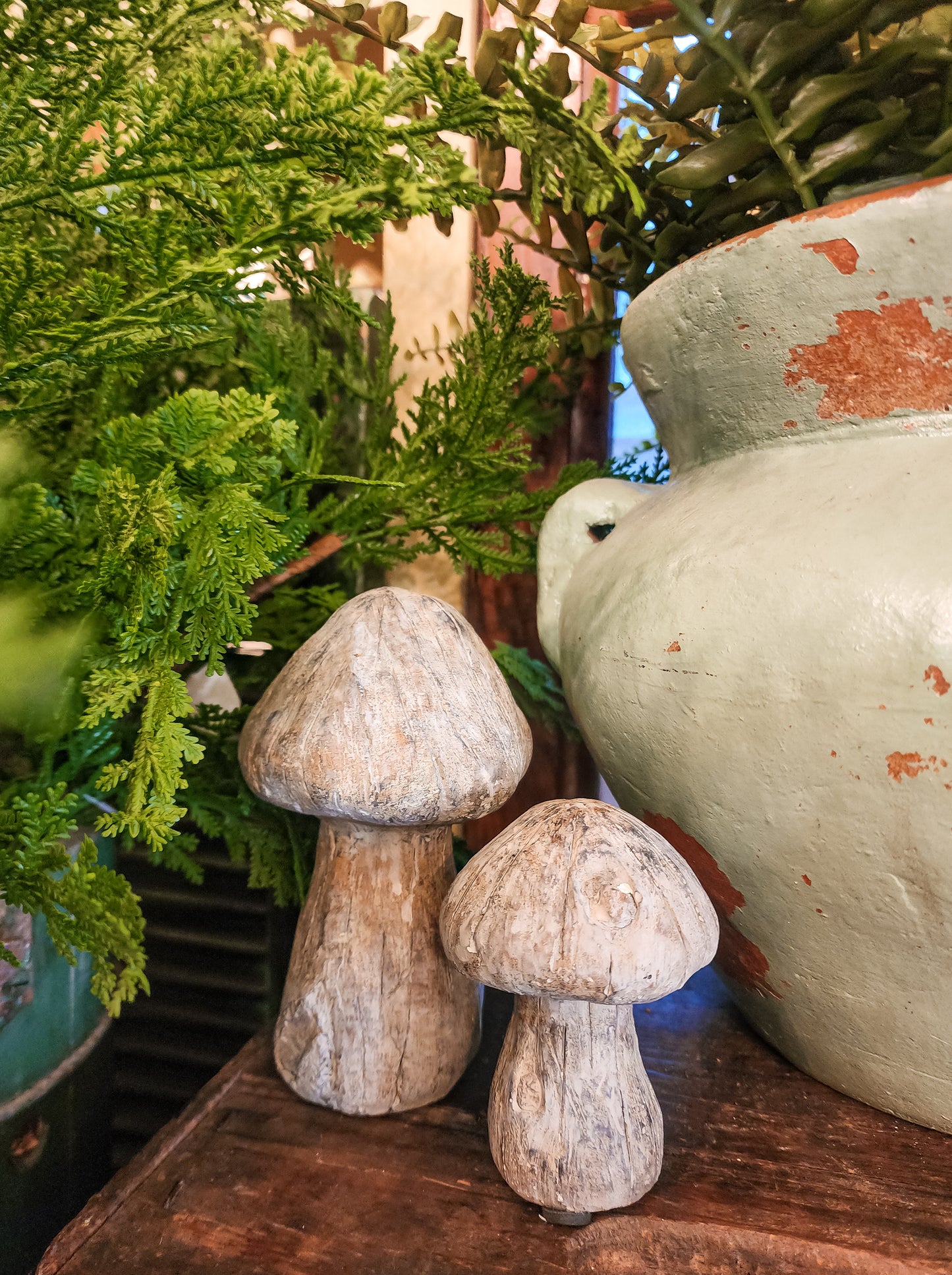 Birch Texture Cement Mushroom (Assorted Sizes)
