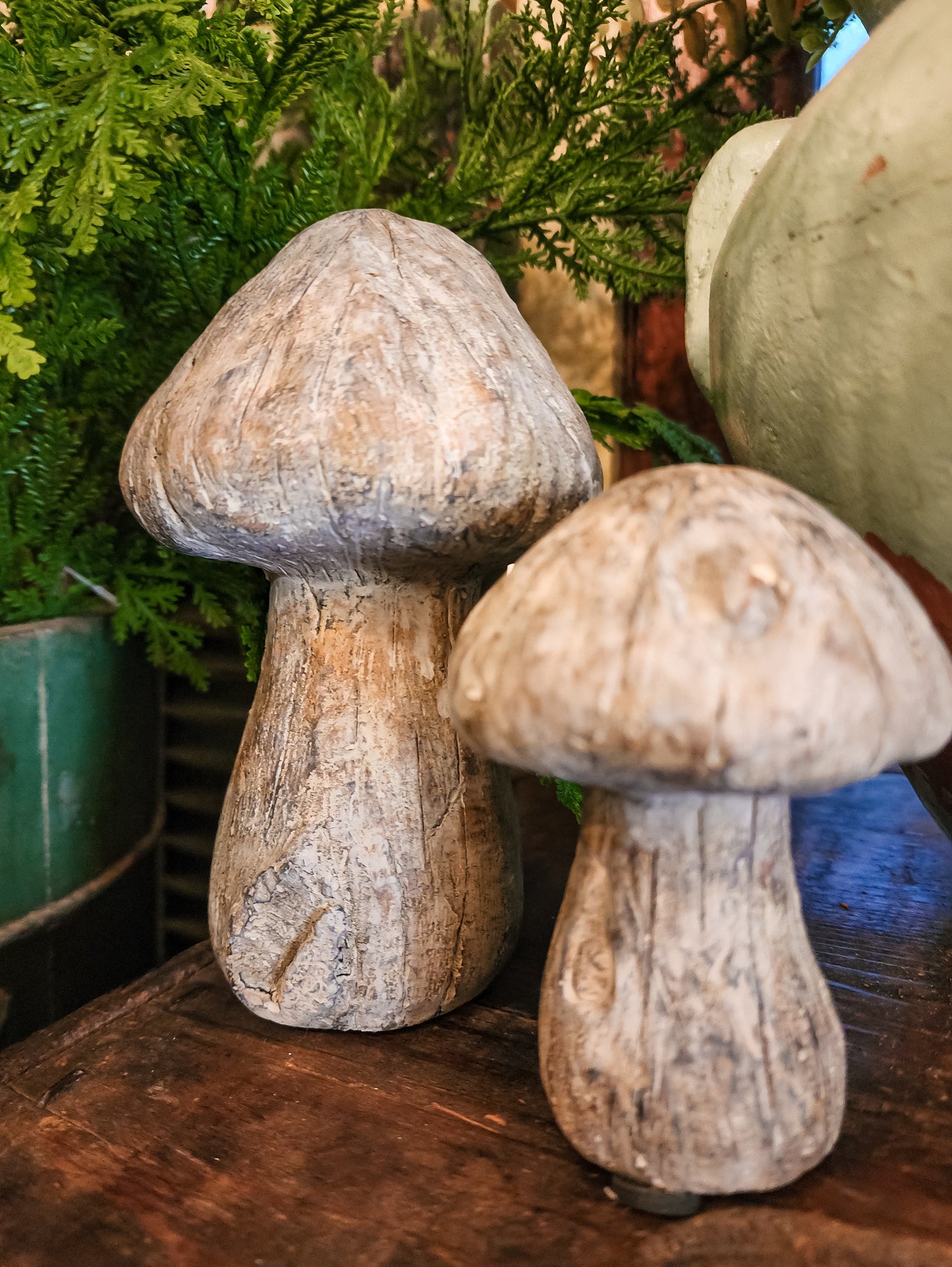 Birch Texture Cement Mushroom (Assorted Sizes)