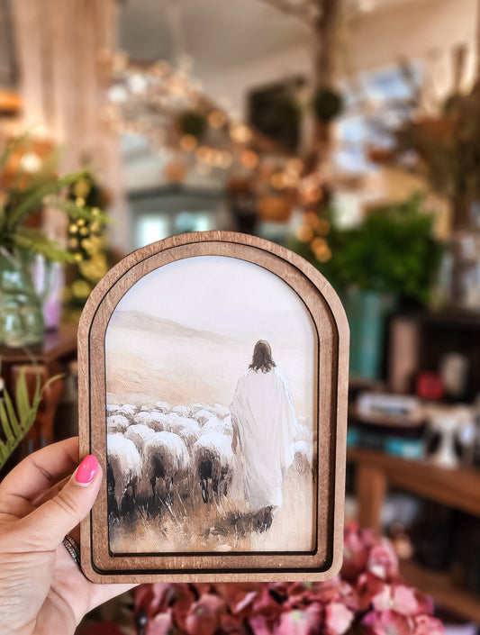 Arch Jesus Sheep Framed Art
