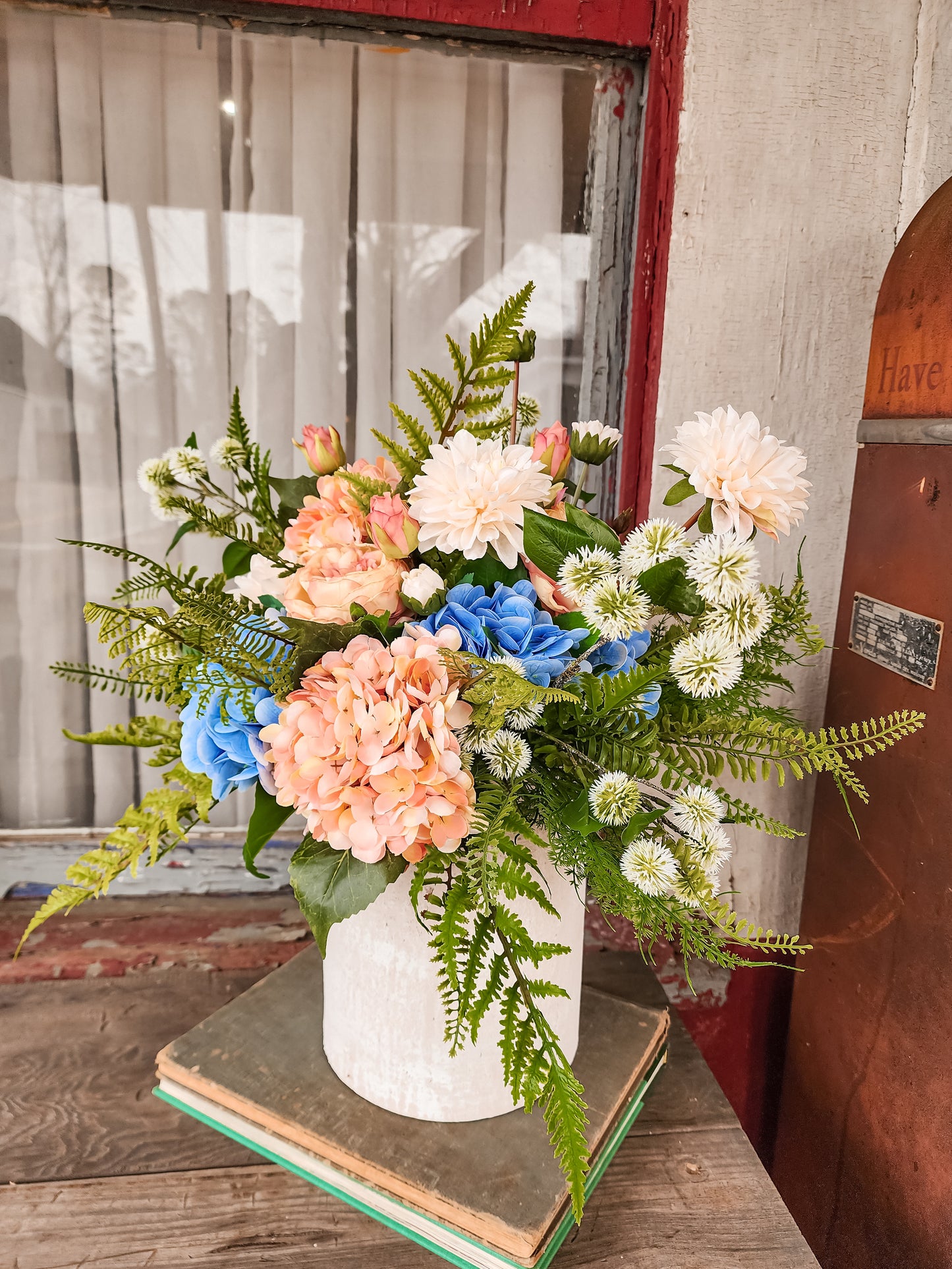 Blue Real Touch Hydrangea Bundle (6 Stems)