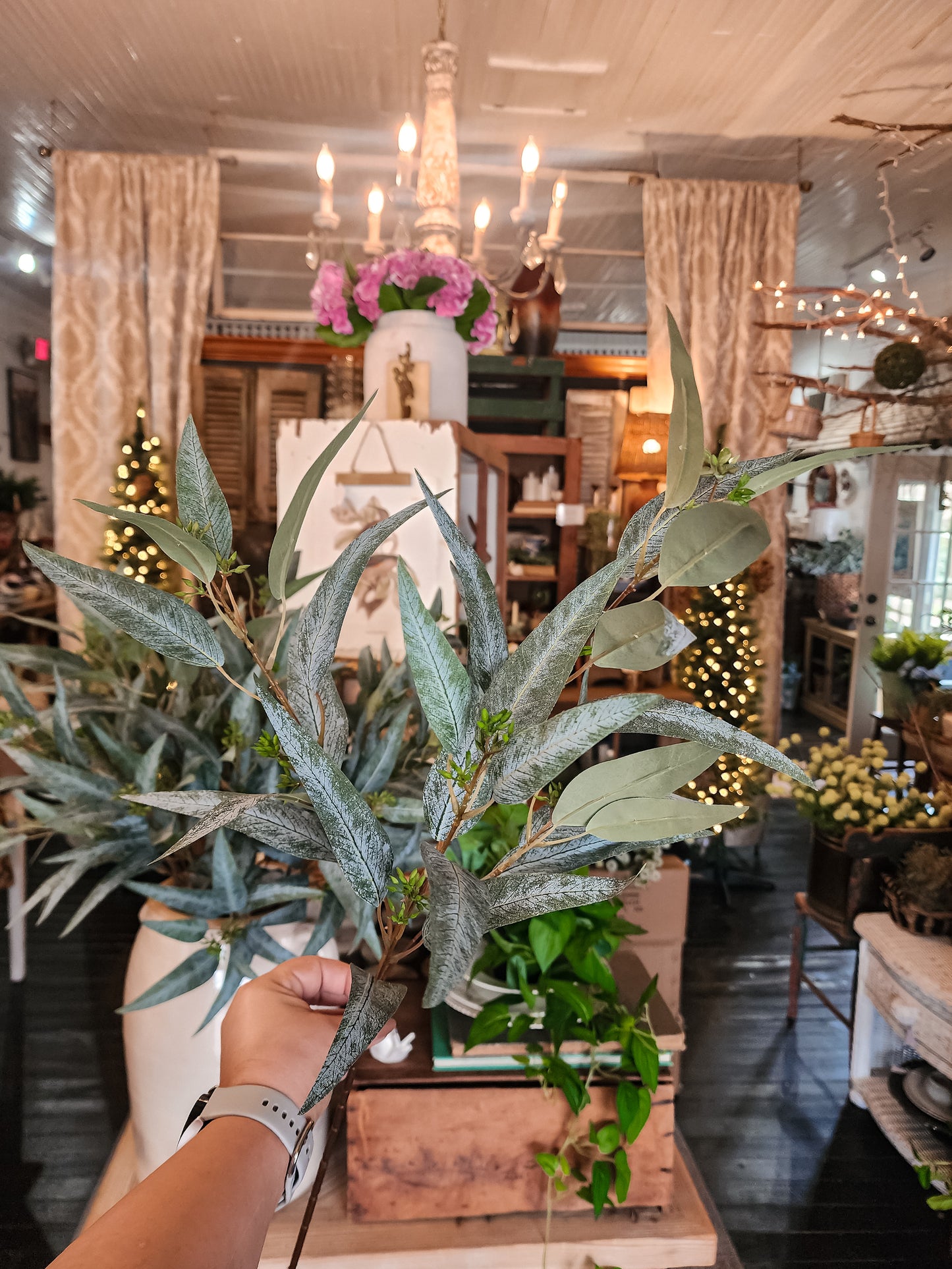 Faux Seeded Eucalyptus Branch