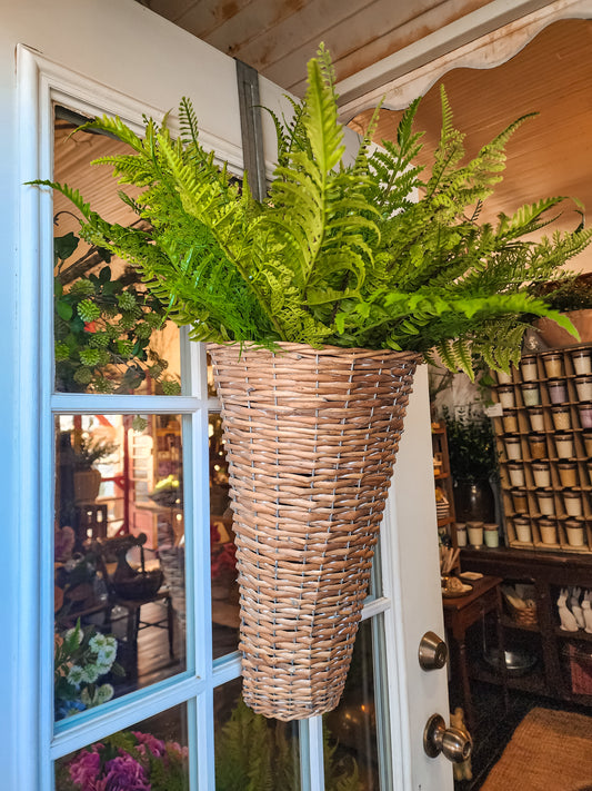 Weathered Willow Hanging Basket