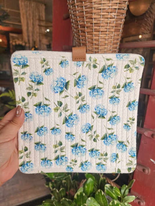 Square Hydrangea Hot Pad
