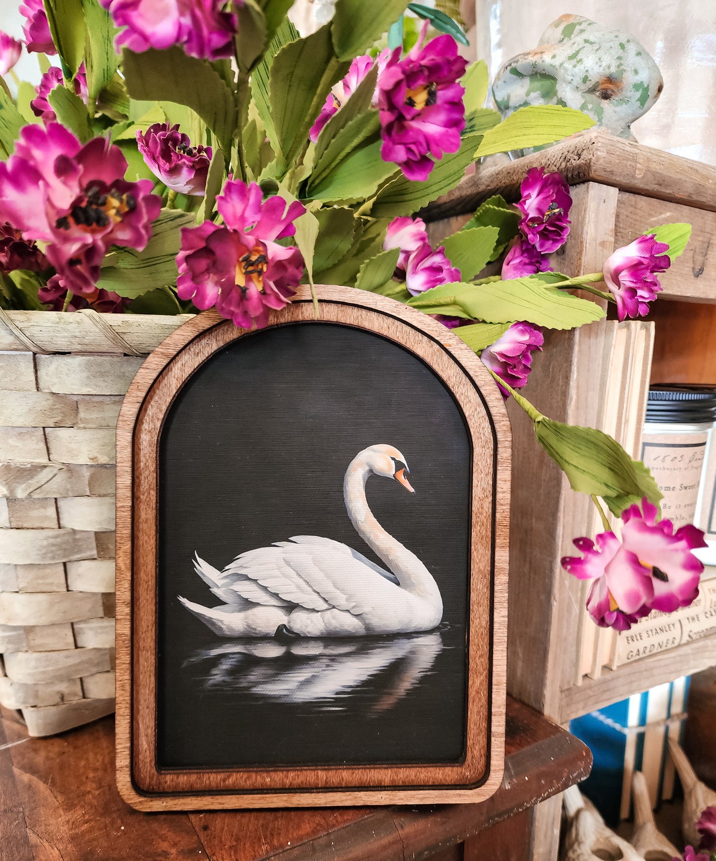 Arch Swan Framed Art