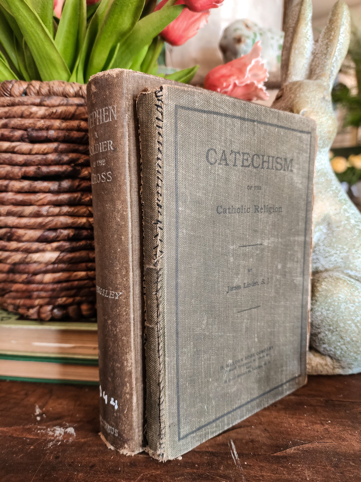 Bundle of two worn books