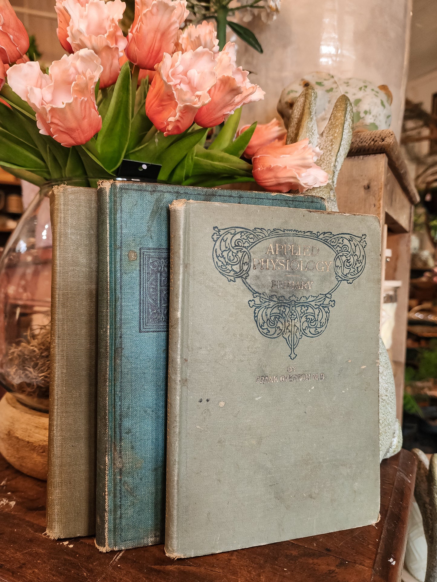 Bundle of Three Green Worn Books