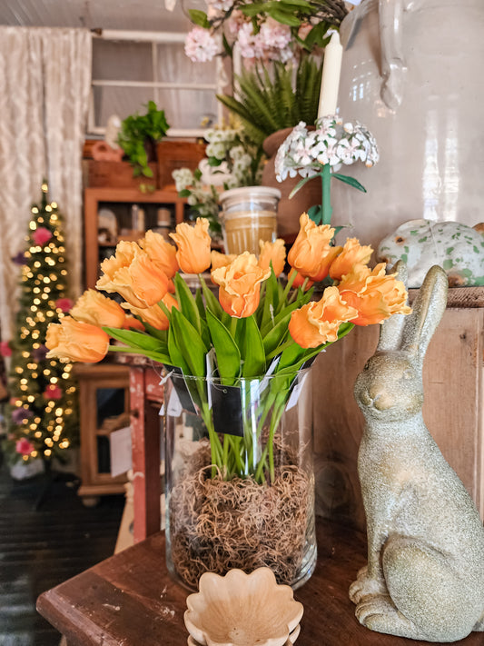 (Orange) Single Stem Parrot Tulip