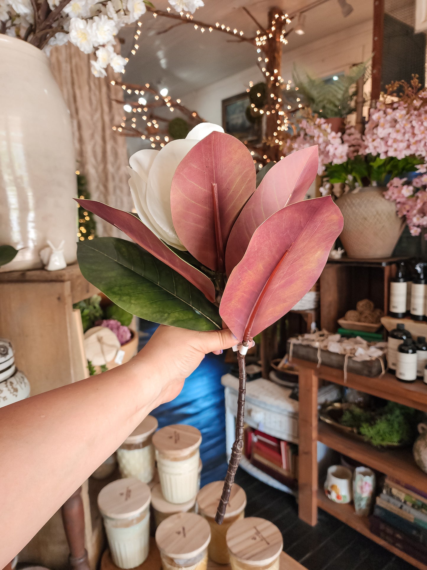 Georgia Magnolia Stem (Real Touch)