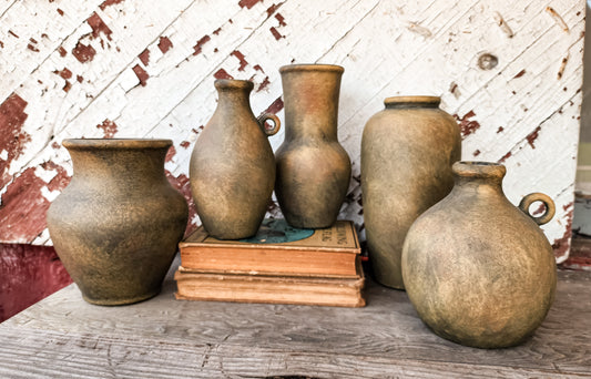 Weathered Terra Cotta Vases (Assorted)